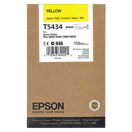 Epson T5434 Yellow Original Ink Cartridge (110 ml) (T543400)