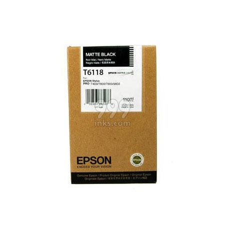 Epson T6118 Matte Black Original Standard Capacity Ink Cartridge (T611800)