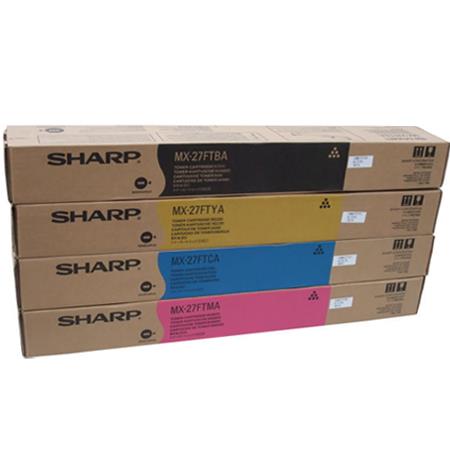 Sharp MX-27GTBA-YA Full Set Original Laser Toner Cartridges
