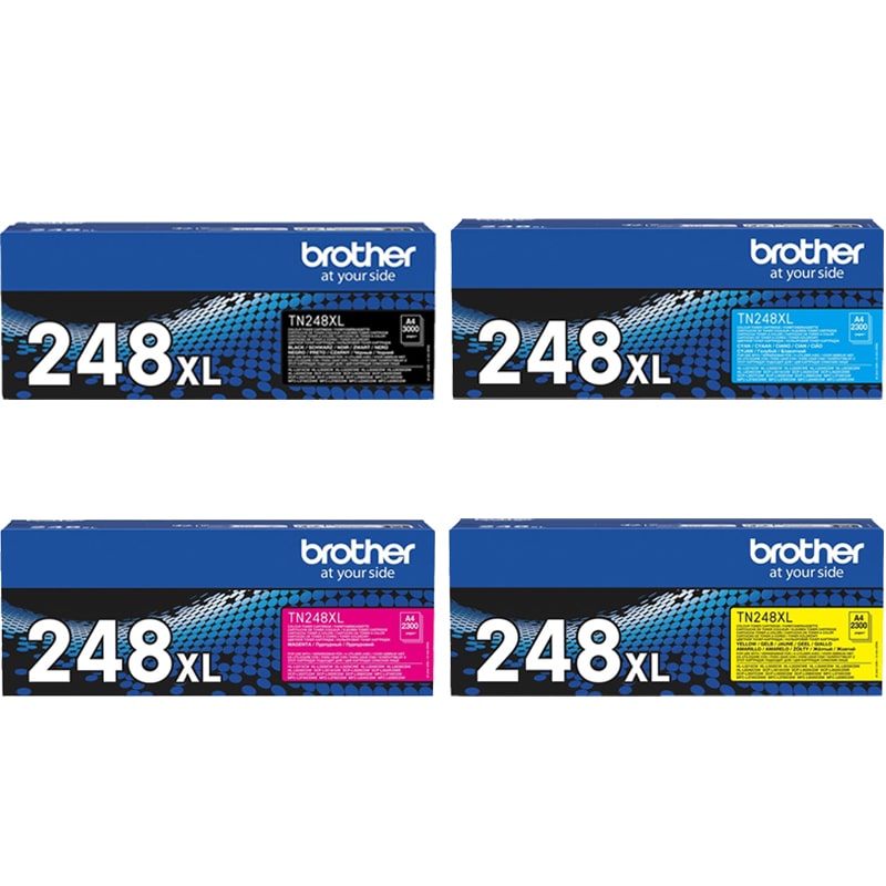 Brother TN248XLBK/Y Full Set Original High Capacity Laser Toner Cartridges