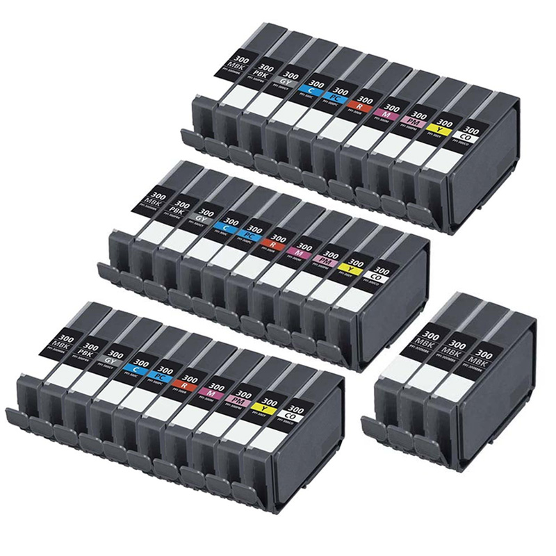 999inks Compatible Multipack Canon PFI-300 3 Full Sets + 3 FREE Black Inkjet Printer Cartridges