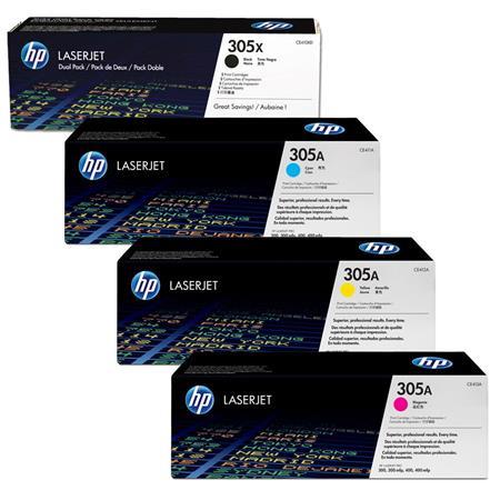 HP 305X/305A Full Set Original Laser Toner Cartridges
