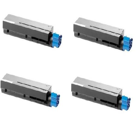 999inks Compatible Quad Pack OKI 44574902 Black High Capacity Laser Toner Cartridges