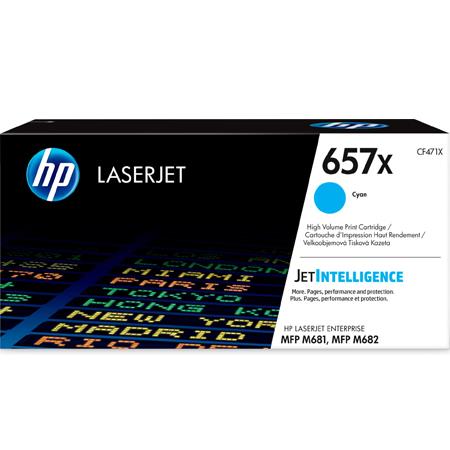 HP 657X (CF471X) Cyan Original High Capacity Toner Cartridge