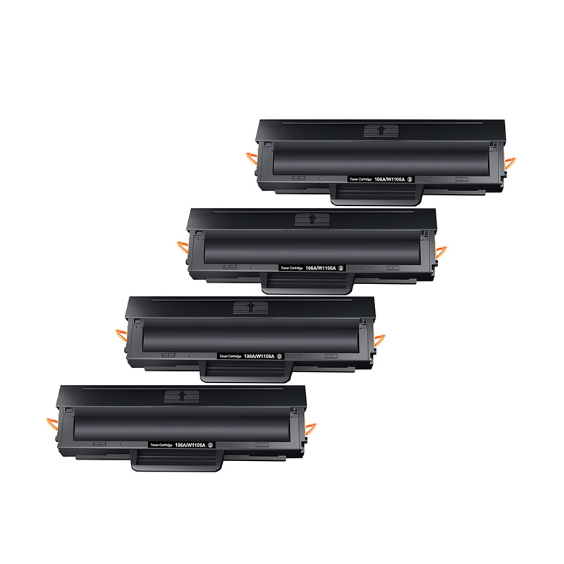 999inks Compatible Quad Pack HP 106A Black Standard Capacity Toner Cartridges