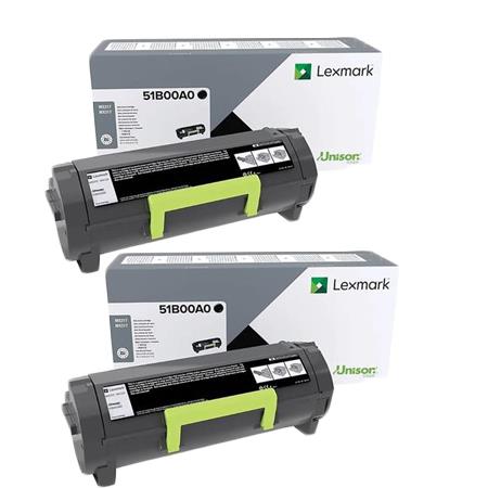 Lexmark 51B00A0 Black Original Standard Capacity Laser Toner Cartridge Twin Pack