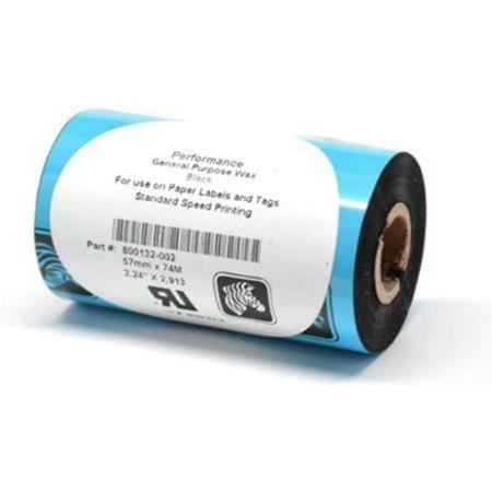 Zebra 800132-002 Original Wax Printer Ribbon 2300 (57mm x 74m)