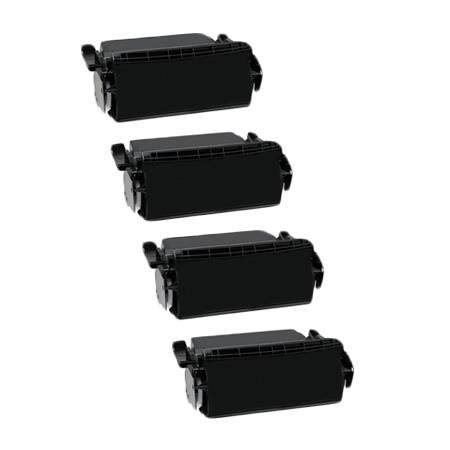 999inks Compatible Quad Pack Lexmark 12A0725 Black Laser Toner Cartridges