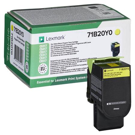 Lexmark 71B20Y0 Yellow Original Return Program Toner Cartridge