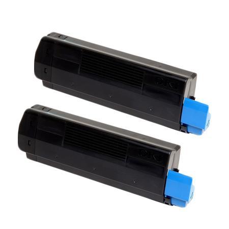 999inks Compatible Twin Pack OKI 44917607 Black Laser Toner Cartridges