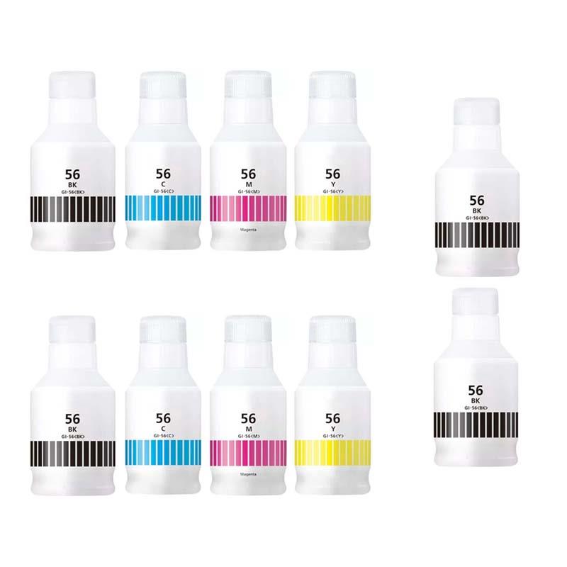 999inks Compatible Multipack Canon GI-56BK/Y 2 Full Sets + 2 FREE Black Inkjet Printer Cartridges
