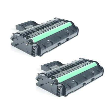 999inks Compatible Twin Pack Ricoh 407254 Black High Capacity Laser Toner Cartridges
