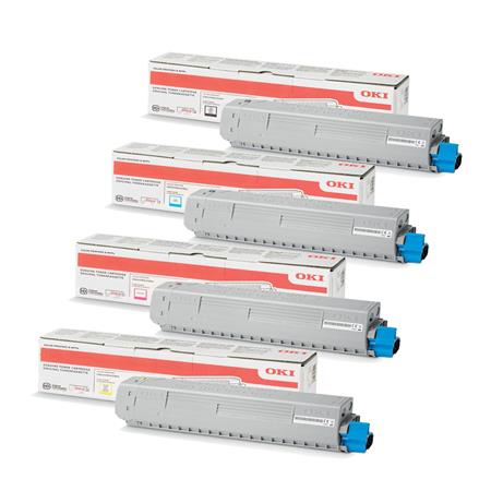 Oki 47095701-04 Full Set Standard Capacity Original Laser Toner Cartridges