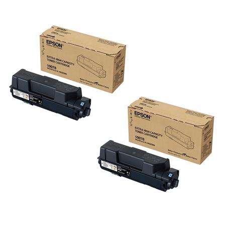Epson S110078 Black Original Extra High Capacity Laser Toner Cartridges Twin pack