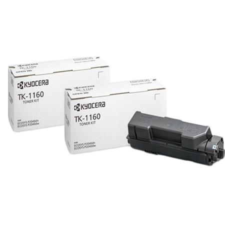 Kyocera TK-1160 Black Original Laser Toner Cartridge Twin Pack