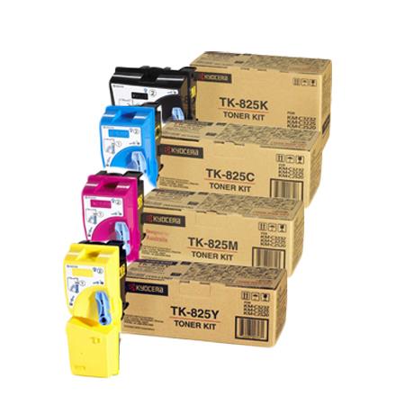 Kyocera TK-825 Full Set Original Laser Toner Cartridges