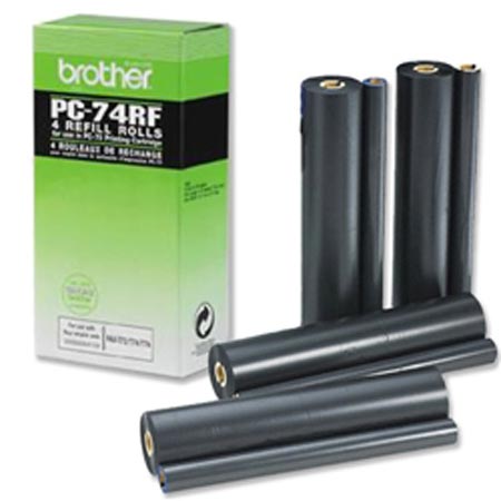 Brother PC74RF Black Original Ribbon Refills x 4 (PC-74RF)