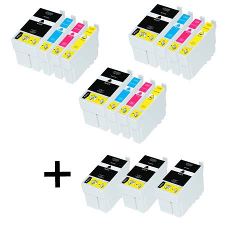999inks Compatible Multipack Epson T2711 3 Full Sets + 3 FREE Black Inkjet Printer Cartridges