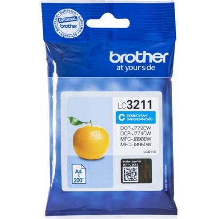 Brother LC3211C Cyan Original Standard Capacity Ink Cartridge