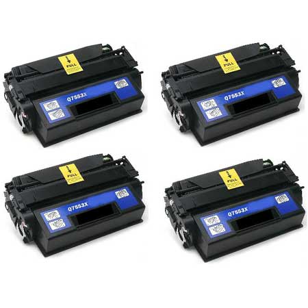 999inks Compatible Quad Pack HP 53X High Capacity Laser Toner Cartridges