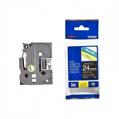Brother TZe-355 Original P-Touch Label Tape (24mm x 8m) White On Black