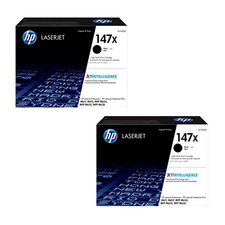 HP 147X/W1470X Black Original High Capacity Laser Toner Cartridges Twin Pack