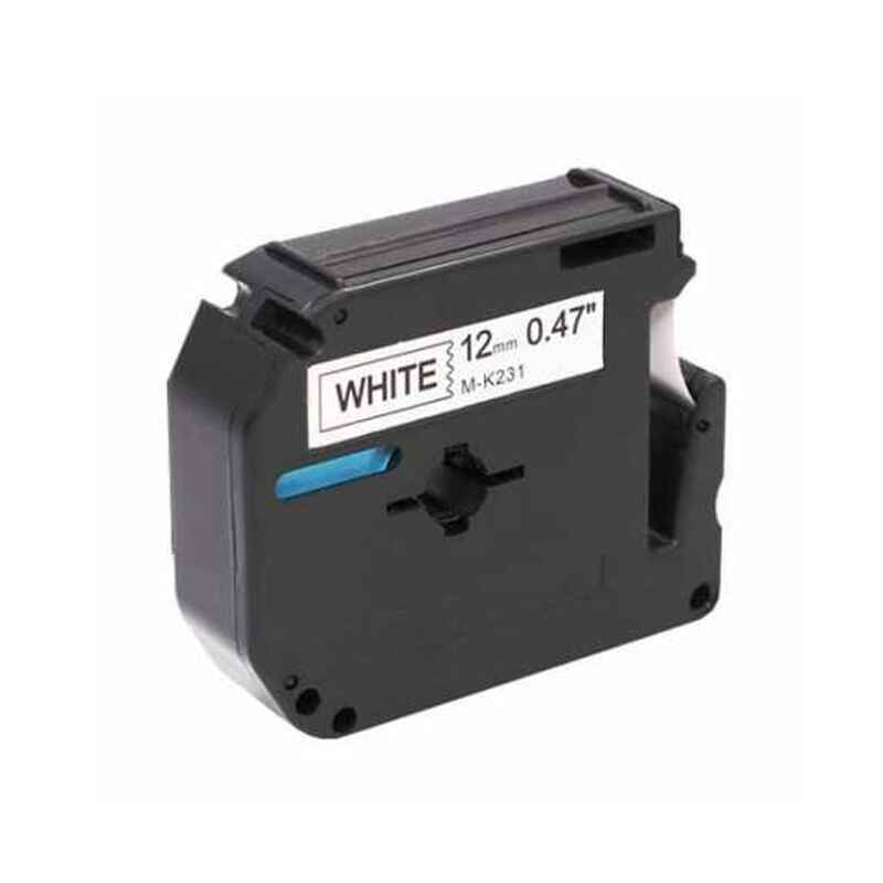 999inks Compatible Brother M-K231BZ Label Tape (12mm x 8m) Black on White