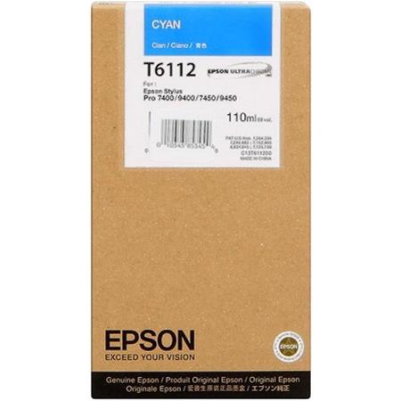 Epson T6112 Cyan Original Standard Capacity Ink Cartridge (T611200)