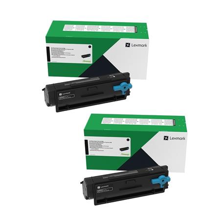 Lexmark 55B200E Black Original Return Program Toner Cartridges Twin Pack