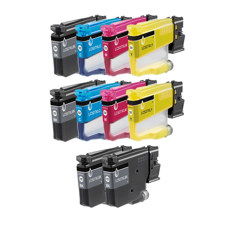 999inks Compatible Multipack Brother LC527XL 2 Full Sets + 2 FREE Black Inkjet Printer Cartridges