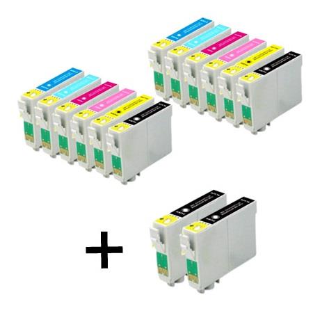 999inks Compatible Multipack Epson T0481 2 Full Sets + 2 FREE Black Inkjet Printer Cartridges