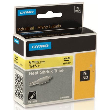 Dymo 18052 (S0718270) Original Label Tape (6mm x 1.5m) Black On Yellow