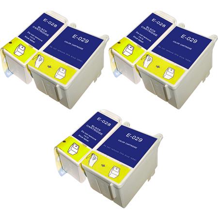 999inks Compatible Multipack Epson T028/T029 3 Full Sets Inkjet Printer Cartridges