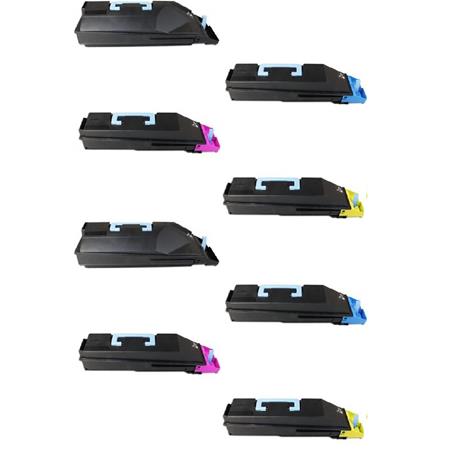 999inks Compatible Multipack Kyocera TK-880K/C/M/Y 2 Full Sets Laser Toner Cartridges