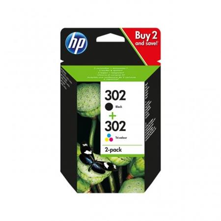 HP 302 (X4D37AE) Original Black and Colour Ink Cartridge Multipack
