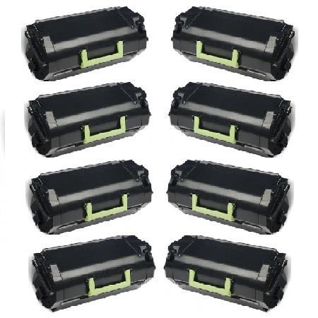 999inks Compatible Eight Pack Lexmark 24B6035 Black Laser Toner Cartridges