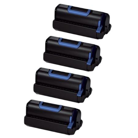 999inks Compatible Quad Pack OKI 45488802 Black Standard Capacity Laser Toner Cartridges