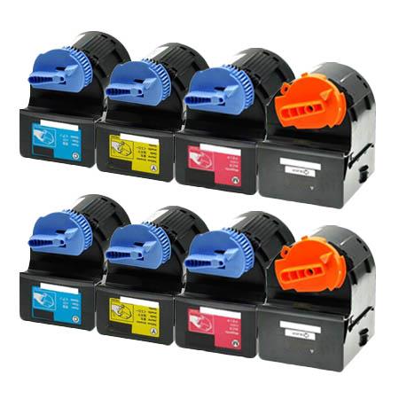 999inks Compatible Multipack Canon C-EXV21BK/C/M/Y 2 Full Sets Laser Toner Cartridges