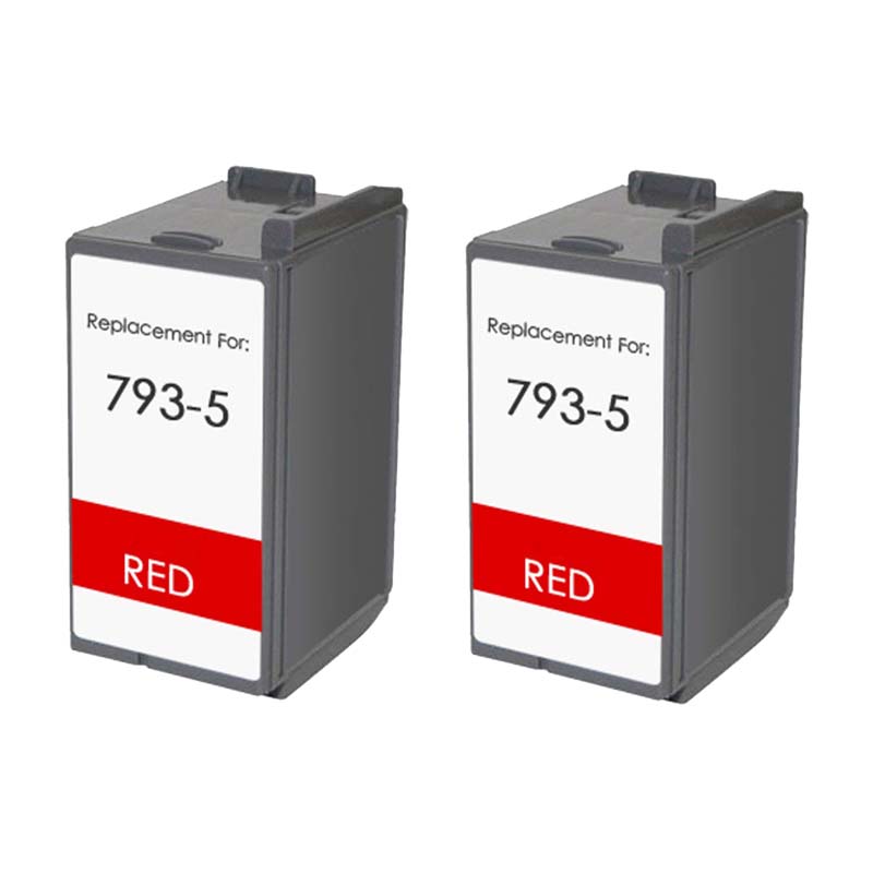 999inks Compatible Twin Pack Pitney Bowes 793-5R Red Inkjet Printer Cartridges