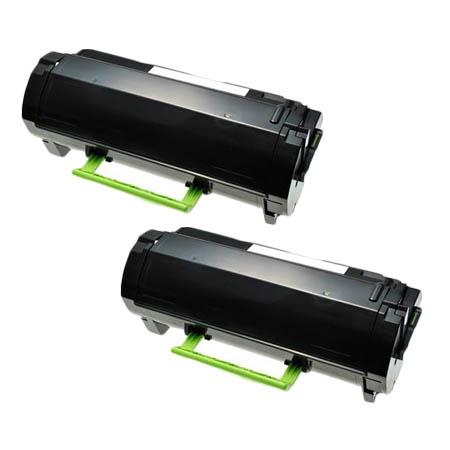 999inks Compatible Twin Pack Lexmark 522H Black High Capacity Laser Toner Cartridges