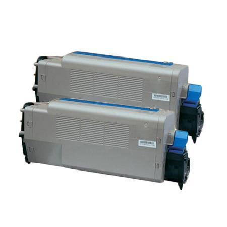 999inks Compatible Twin Pack OKI 44661802 Black Laser Toner Cartridges