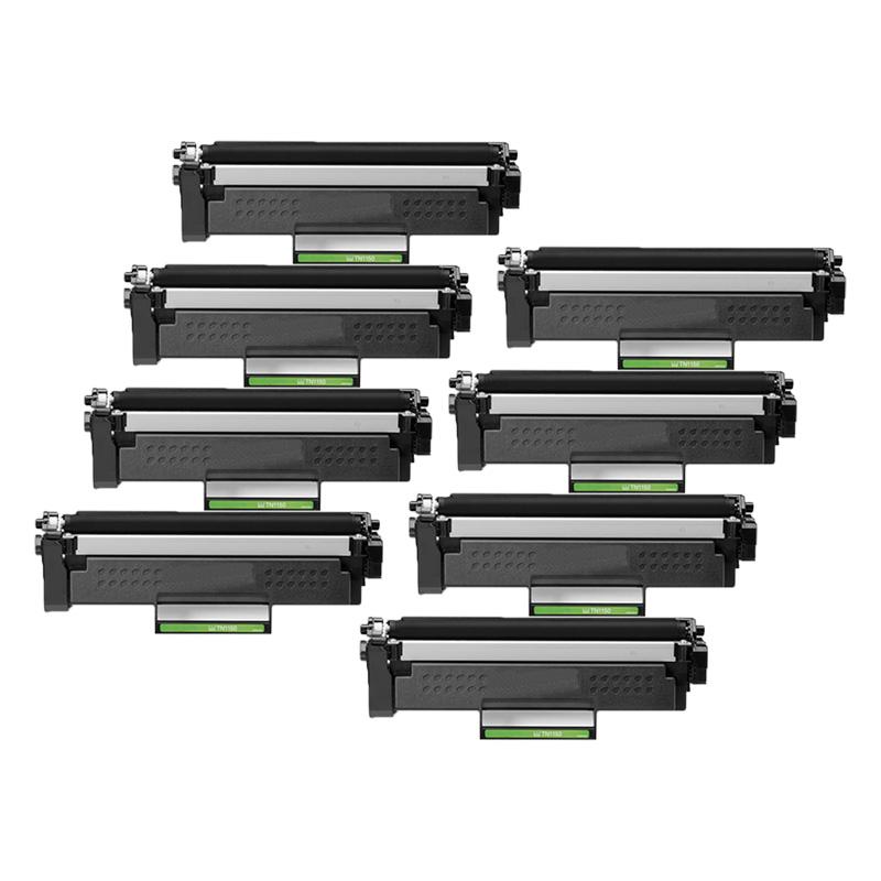 999inks Compatible Eight Pack Brother TN1150 Black Standard Capacity Laser Toner Cartridges