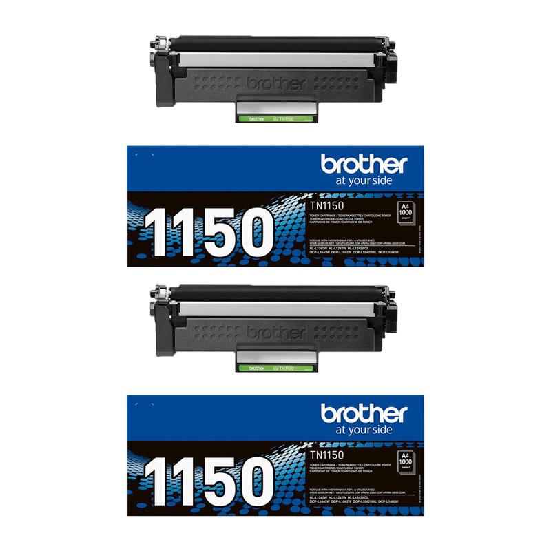 Brother TN1150 Black Original Laser Toner Cartridge Twin Pack