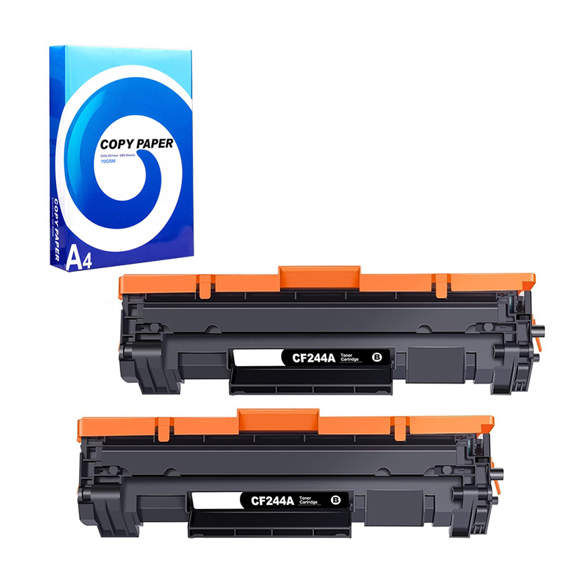 Compatible Twin Pack HP 44A Standard Capacity Laser Toner Cartridges + Free Paper
