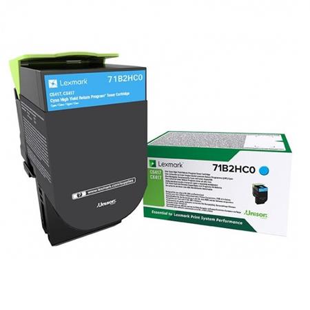 Lexmark 71B2HC0 Cyan Original High Capacity Return Program Toner Cartridge