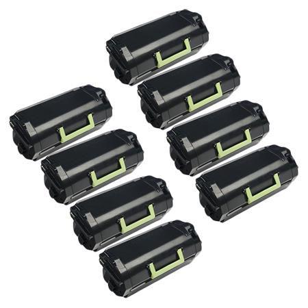 999inks Compatible Eight Pack Lexmark 63B2H00 Black High Capacity Laser Toner Cartridges