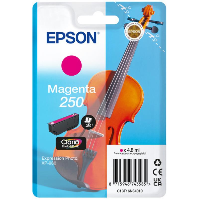 Epson 250 (T16N34010) Magenta Original  Standard Capacity Ink Cartridge (Violin)
