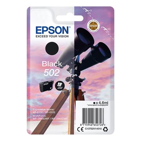 Epson 502 (T02V14010) Black Original Standard Capacity Ink Cartridge (Binocular)