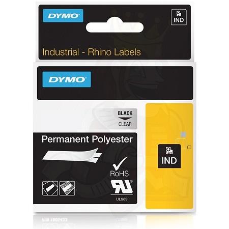 Dymo 622290 Original Label Tape (19mm x 5.5m) Black On Clear