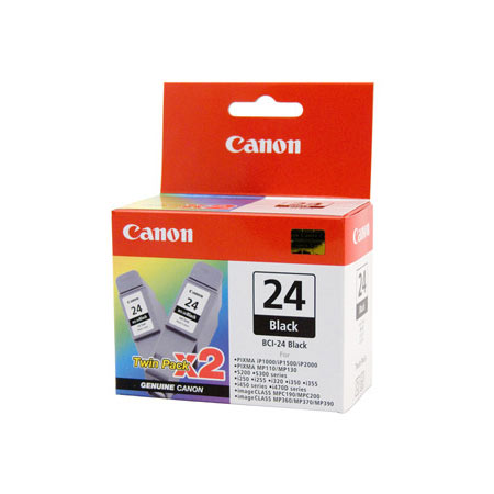 Canon BCI-24K Black Twin Pack Original Cartridge